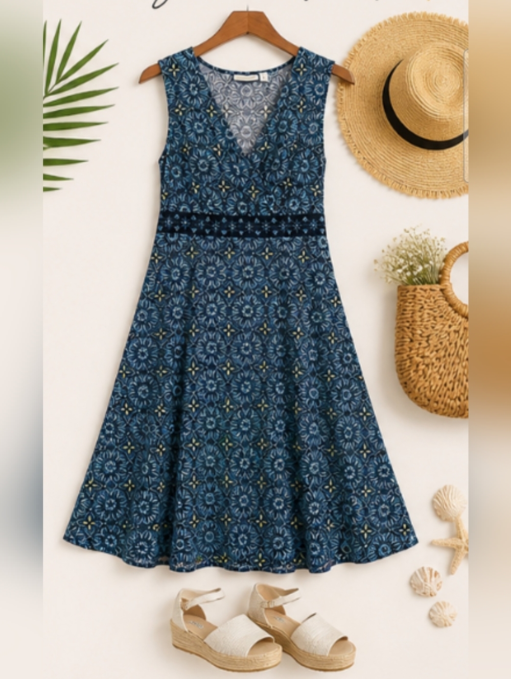 Croft Barrow medi dress pit 20 with pockets  Cotton